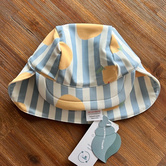 NWT Baby Mori Lemon Sunsafe Swim Hat for Infant Newborn Unisex 0-3 months - Picture 3 of 5